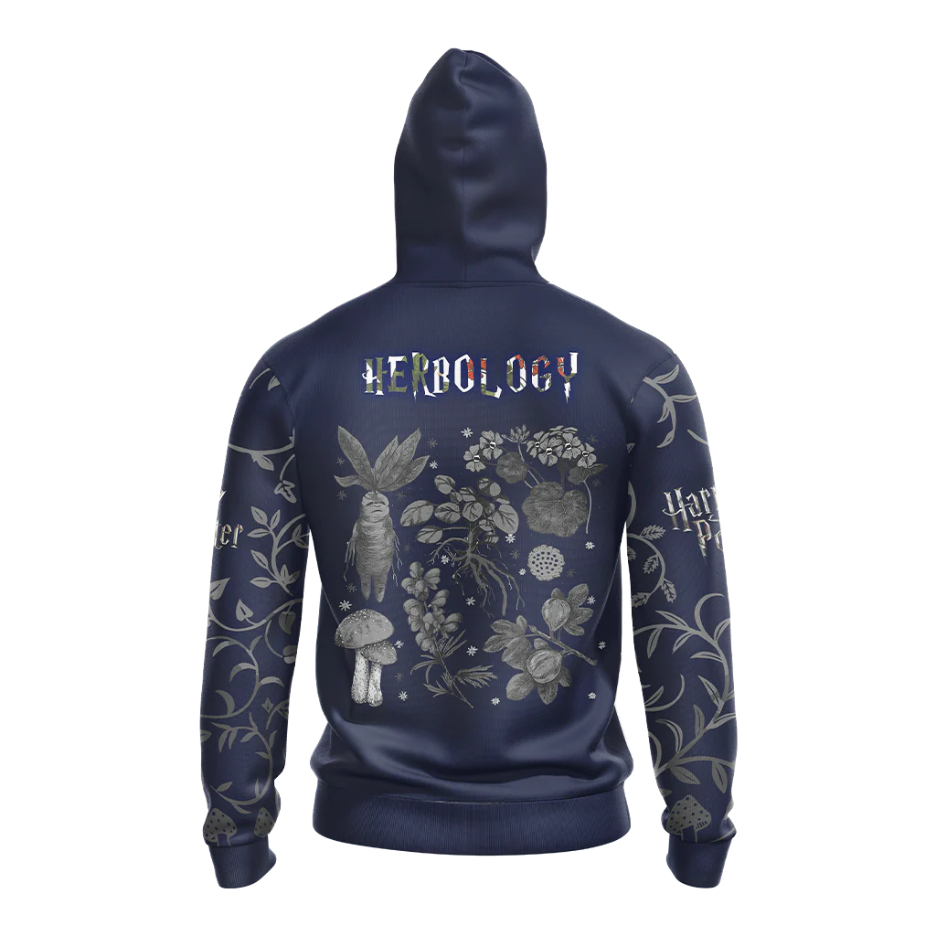Herbology Harry Potter Hogwarts T-shirt Zip Hoodie Pullover Hoodie - Image 7