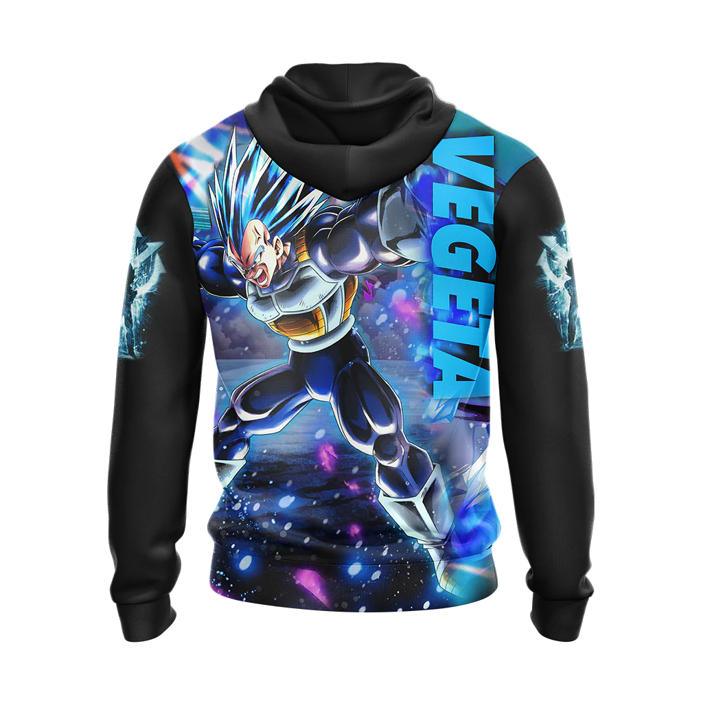 Dragon Ball Vegeta All Over Print T-shirt Zip Hoodie Pullover Hoodie - Image 7