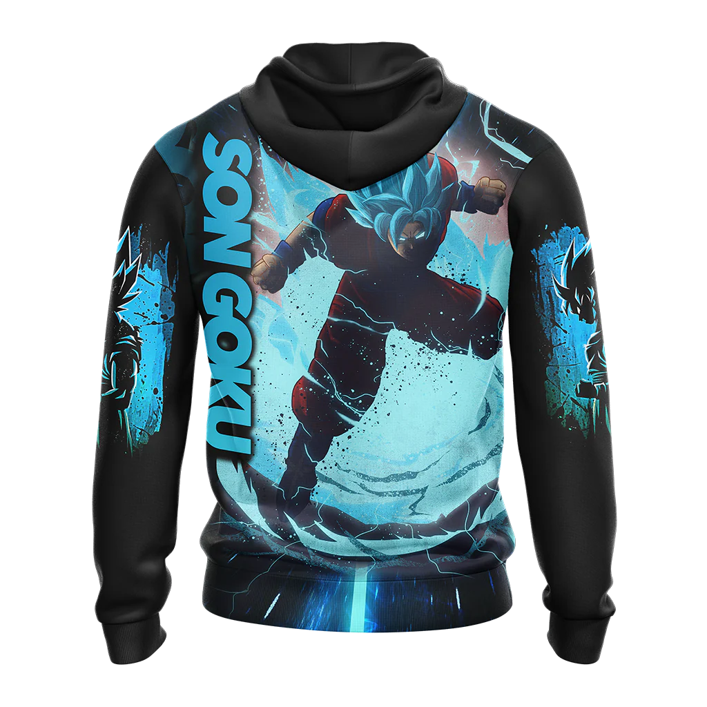 Dragon Ball Son Goku All Over Print T-shirt Zip Hoodie Pullover Hoodie - Image 7