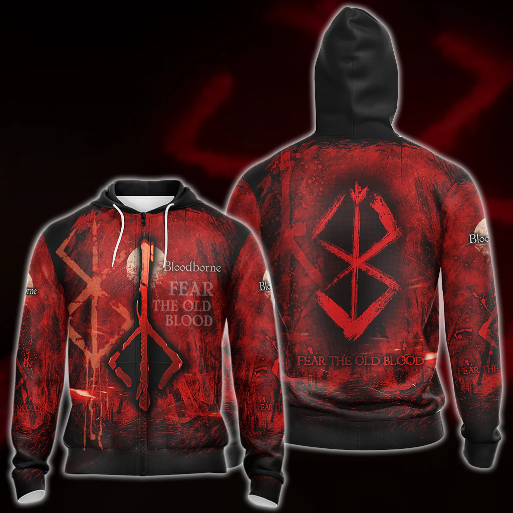 Bloodborne All Over Print T-shirt Tank Top Zip Hoodie Pullover Hoodie Hawaiian Shirt - Image 3