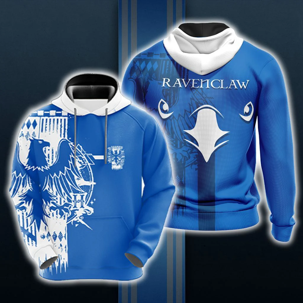 Harry Potter Hogwarts House Gryffindor Slytherin Ravenclaw Hufflepuff T-shirt Zip Hoodie Pullover Hoodie - Image 12