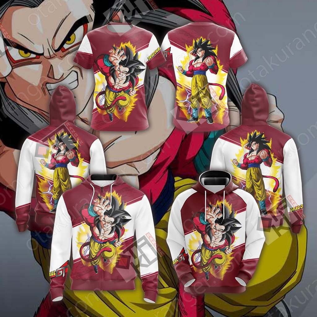 Dragon Ball GT - Super Saiyan 4 Goku Unisex 3D T-shirt - Image 4