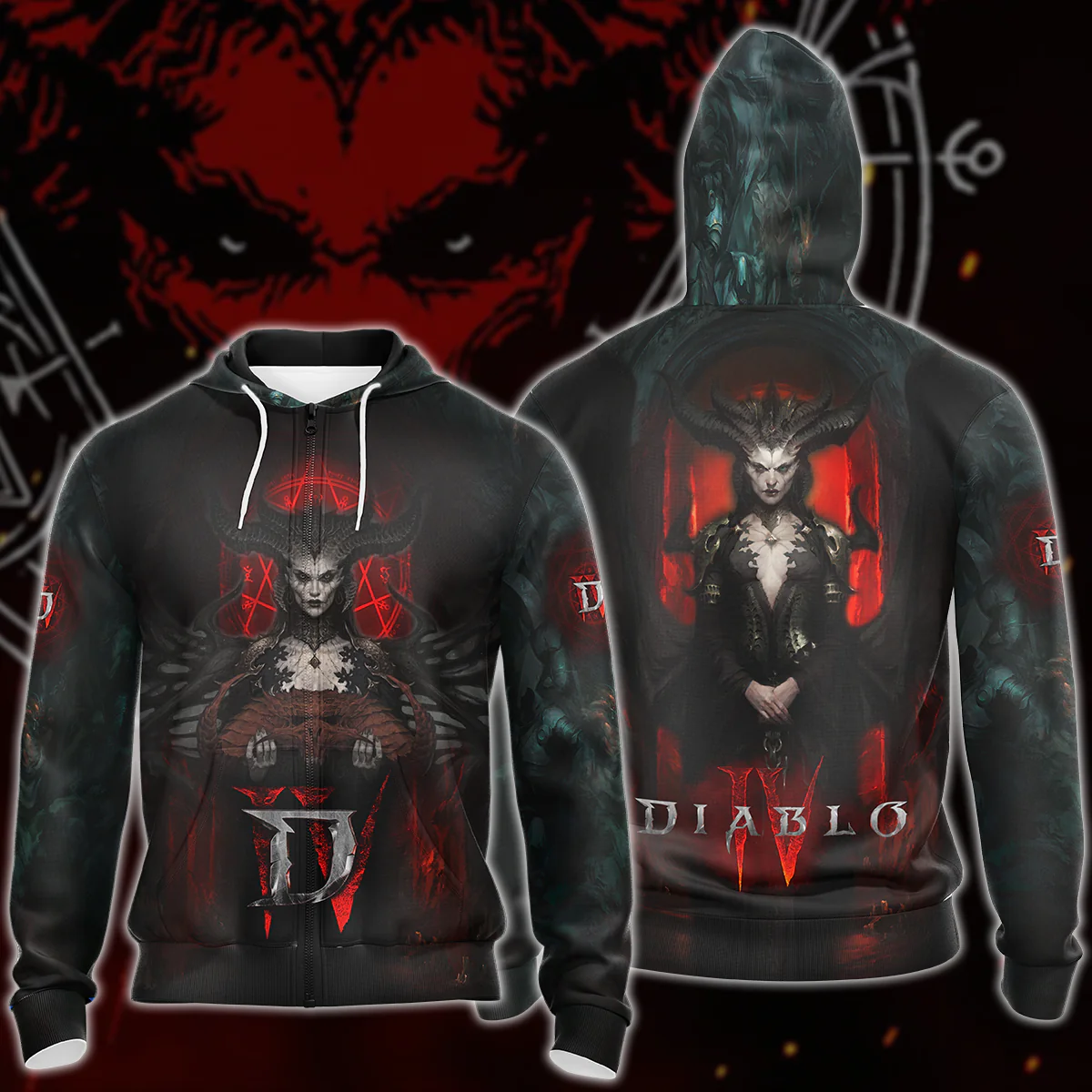 Diablo IV Video Game 3D All Over Printed T-shirt Tank Top Zip Hoodie Pullover Hoodie Hawaiian Shirt Beach Shorts Jogger - Image 4
