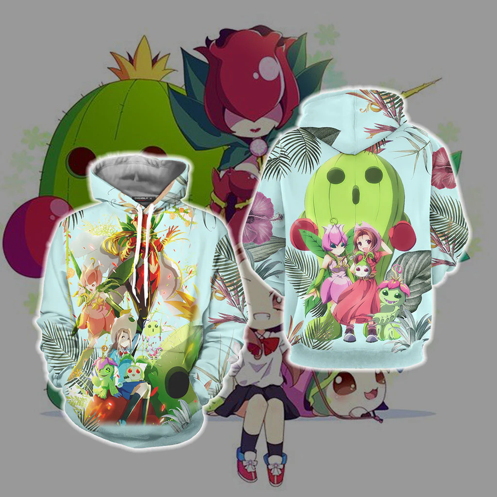 Digimon Palmon Evolution Line Unisex 3D T-shirt - Image 5