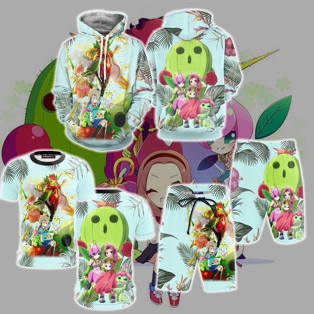 Digimon Palmon Evolution Line Unisex 3D T-shirt - Image 8