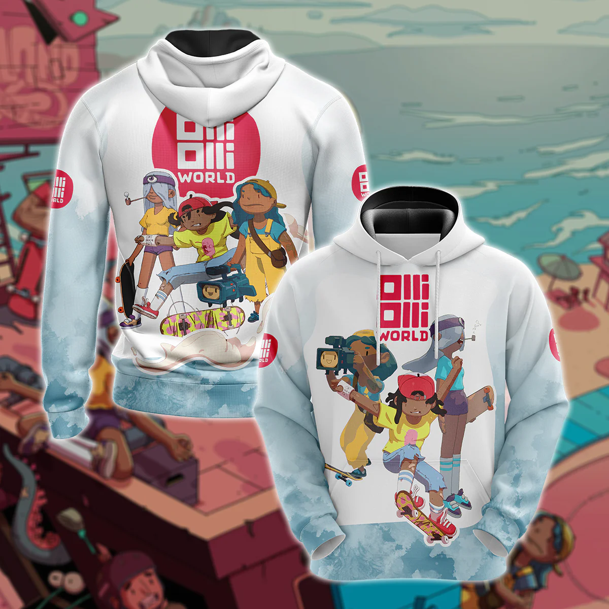 OlliOlli World 3D All Over Print T-shirt Tank Top Zip Hoodie Pullover Hoodie Hawaiian Shirt Beach Shorts Jogger - Image 3