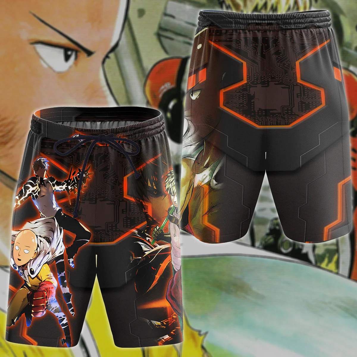 One Punch Man Saitama & Genos 3D All Over Print T-shirt Tank Top Zip Hoodie Pullover Hoodie Hawaiian Shirt Beach Shorts Jogger - Image 8
