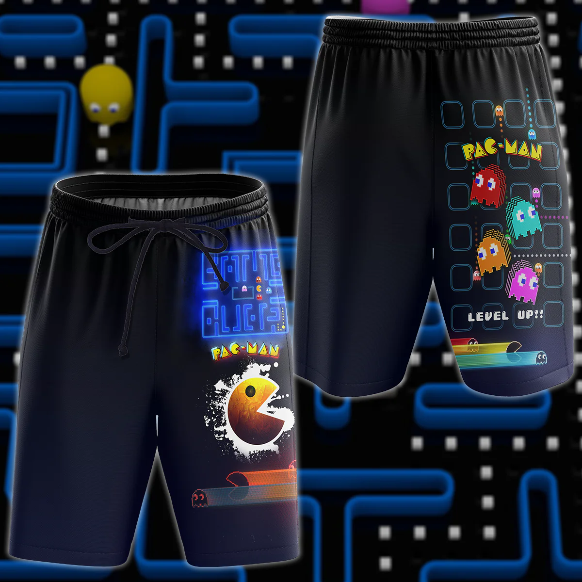 Pac Man Video Game 3D All Over Print T-shirt Tank Top Zip Hoodie Pullover Hoodie Hawaiian Shirt Beach Shorts Jogger - Image 3
