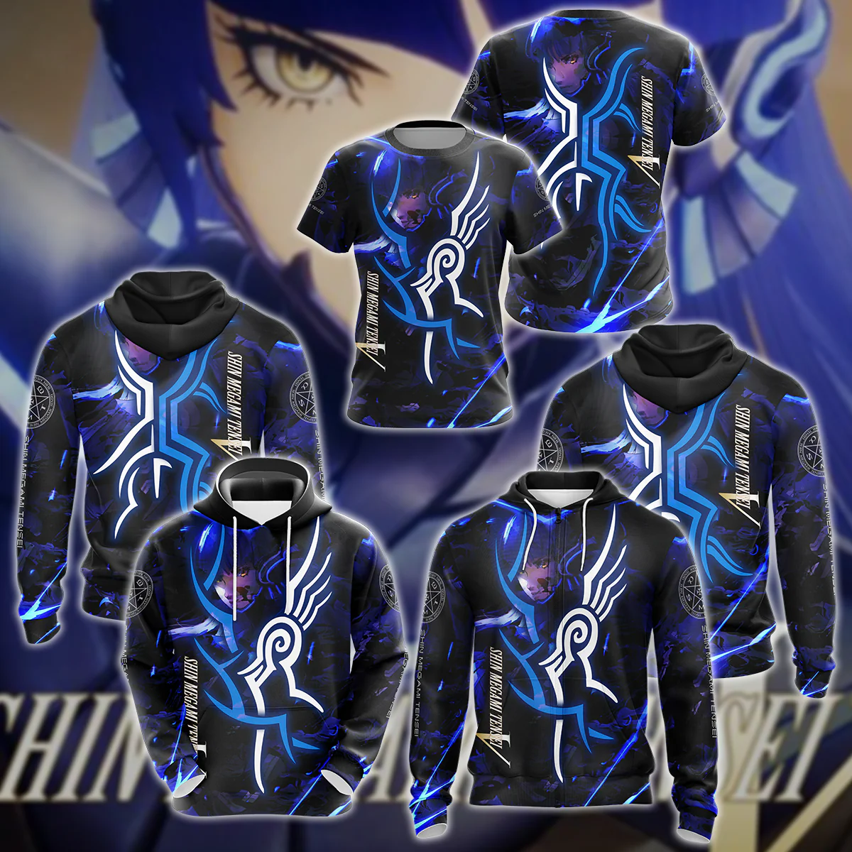 Shin Megami Tensei V 3D All Over Print T-shirt Tank Top Zip Hoodie Pullover Hoodie Hawaiian Shirt Beach Shorts Jogger - Image 6