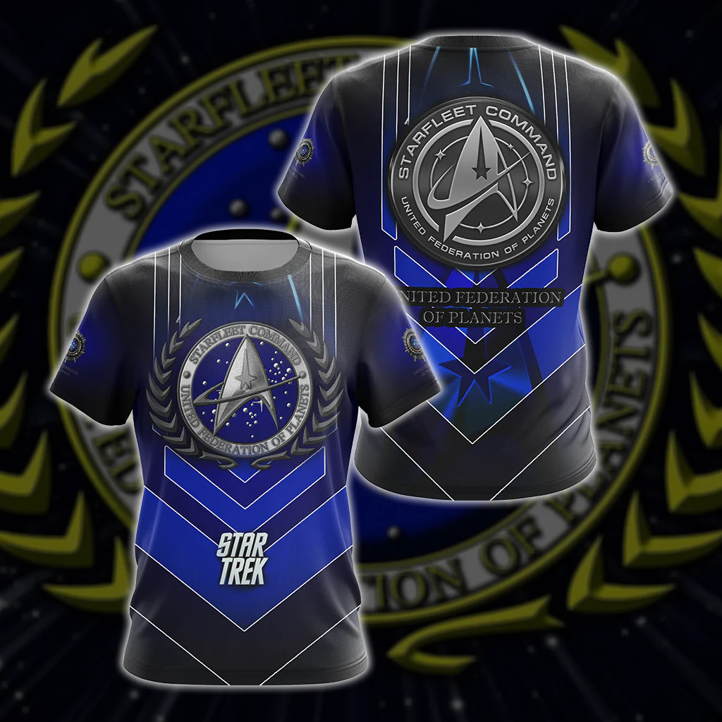 Star Trek United Federation of Planets All Over Print T-shirt Tank Top Zip Hoodie Pullover Hoodie Hawaiian Shirt - Image 4