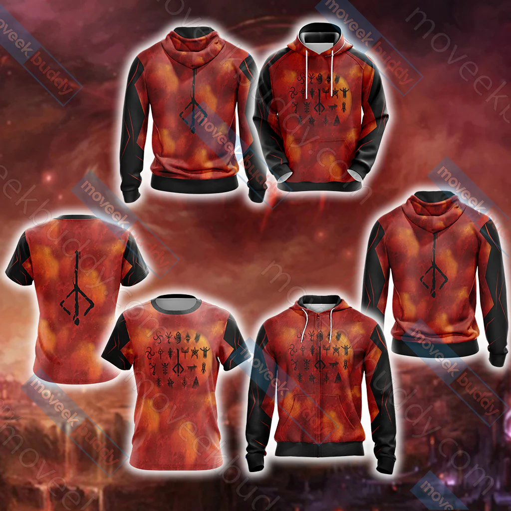 Bloodborne - Runes Unisex 3D T-shirt - Image 3