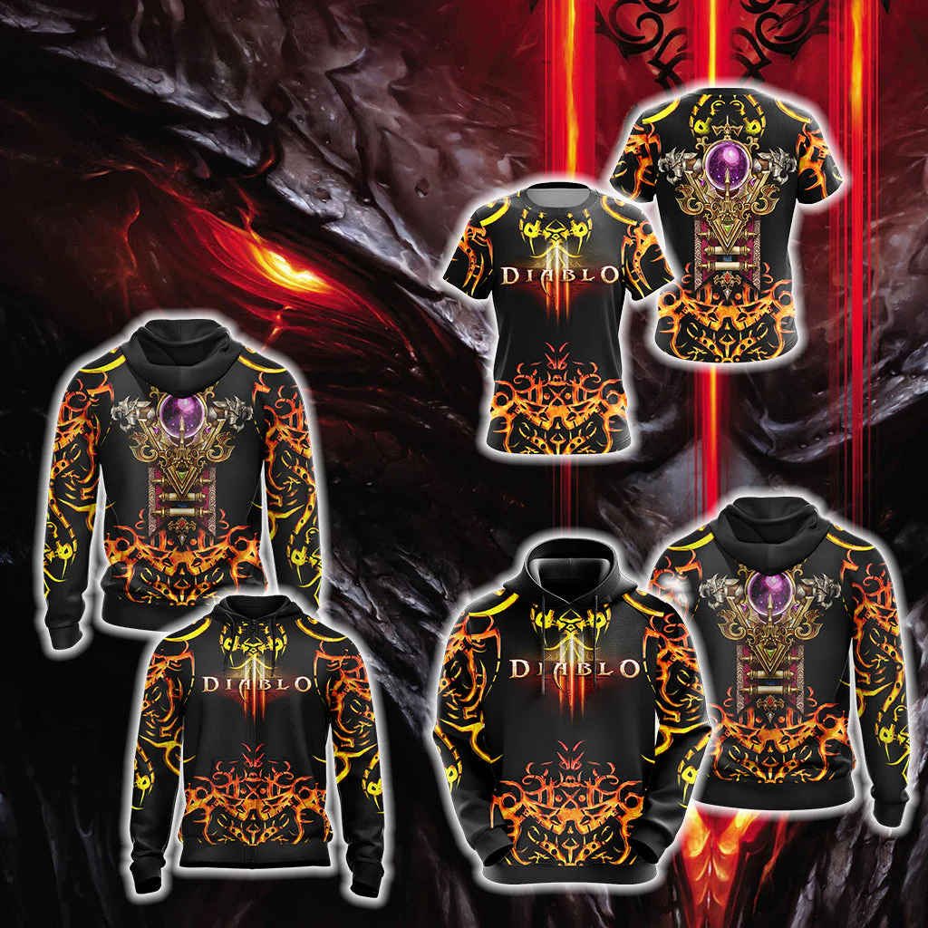Diablo III - Class Crests Unisex 3D T-shirt - Image 8