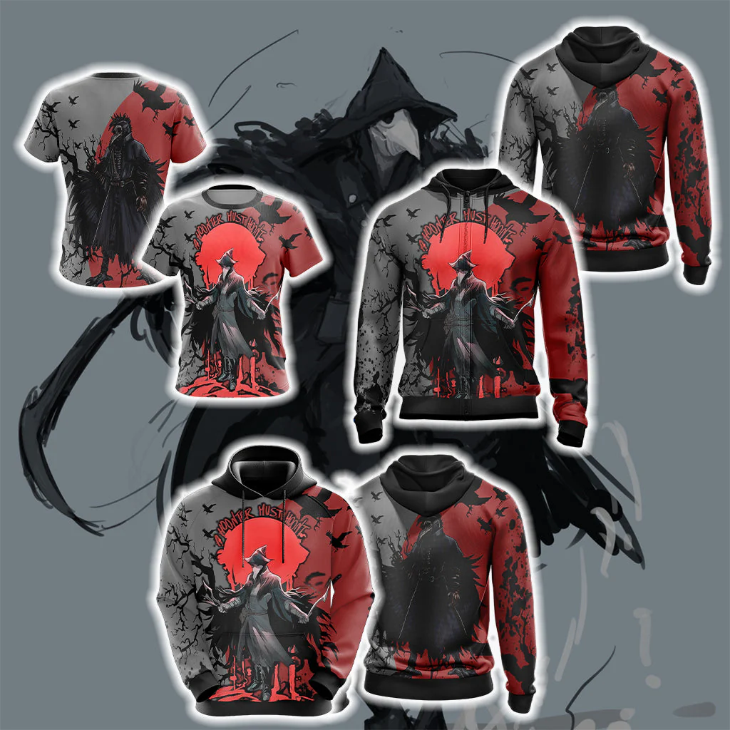 Bloodborne - Plague Doctor Hoot Unisex 3D T-shirt - Image 8