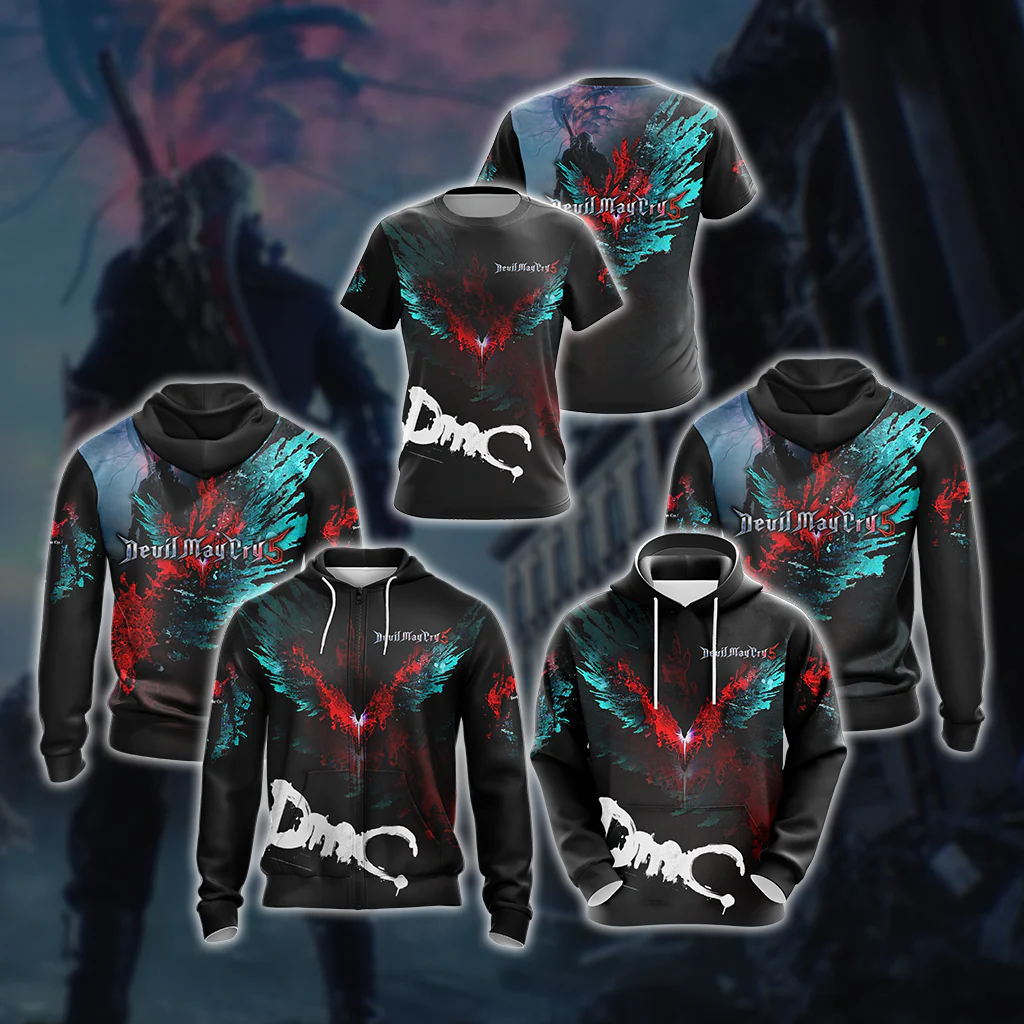 Devil May Cry 5 Unisex 3D T-shirt - Image 8