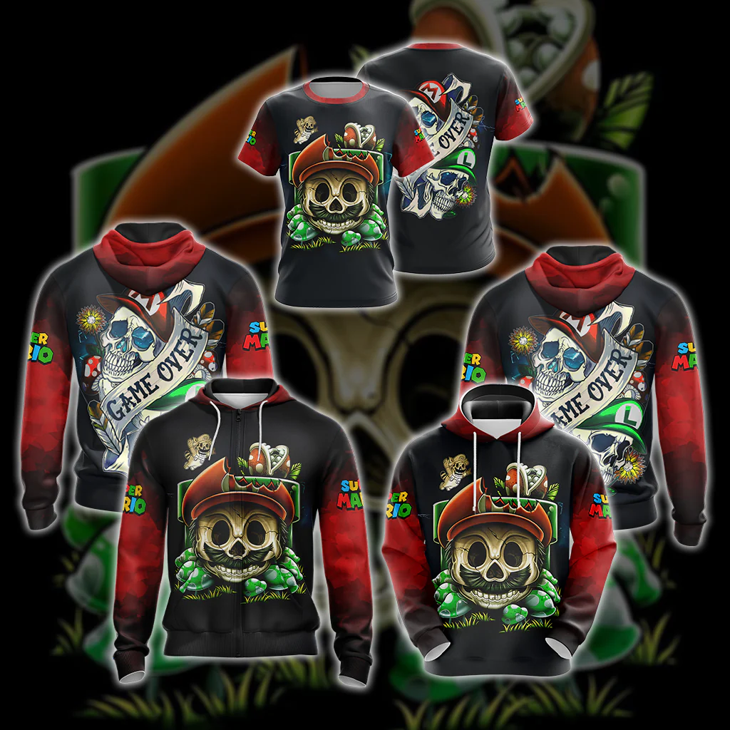 Mario Skull Unisex 3D T-shirt - Image 4