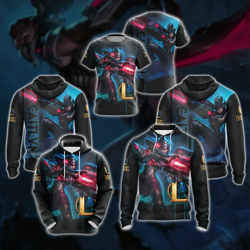League of Legends - Caitlyn Champion Unisex 3D T-shirt - Image 8