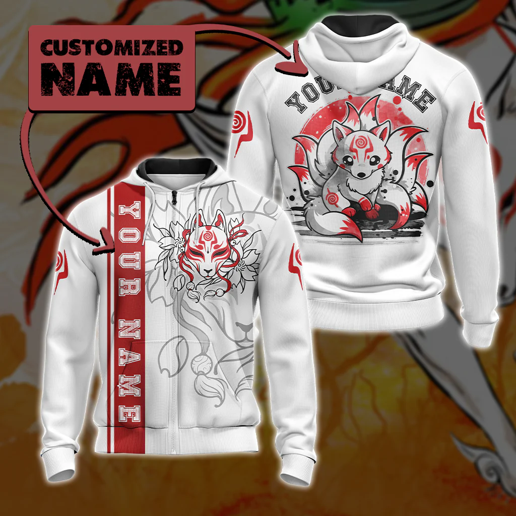 Ninetail fox Spirit - Customized New Unisex 3D T-shirt - Image 7