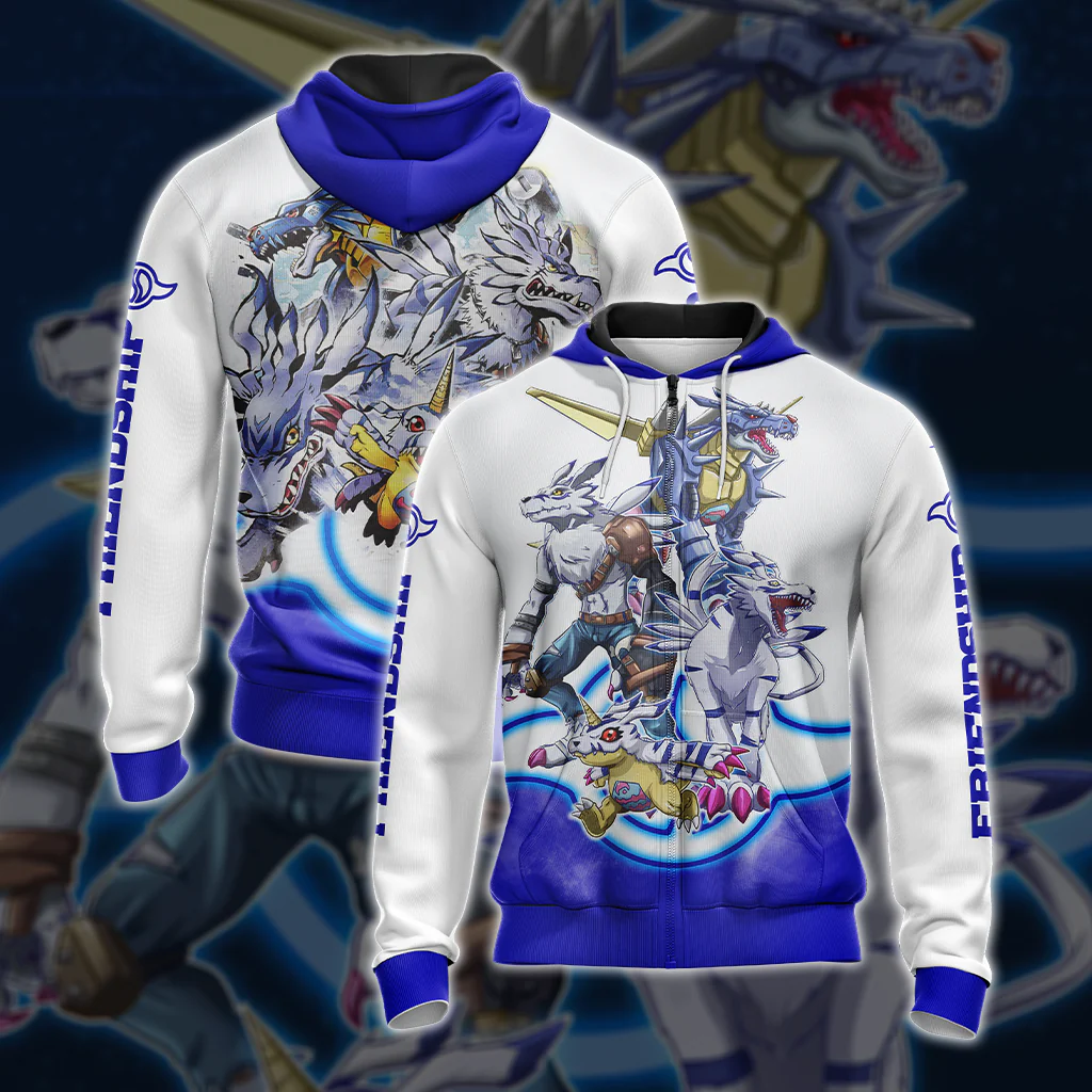 Digimon Gabumon Evolution Unisex 3D T-shirt - Image 6