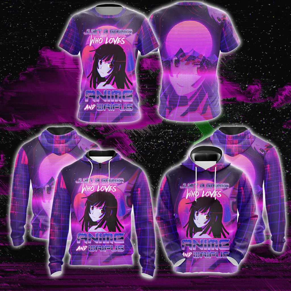 Just A Gamer Who Loves Anime And Waifus Unisex 3D T-shirt - Image 9